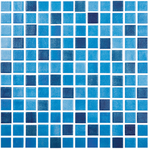 Mosaico Vidrepur Colors Niebla Azul Marino-Celeste BR 31,5x31,5 cm