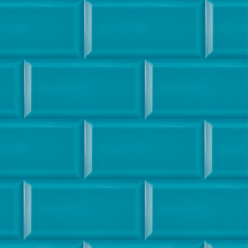 Cerámico Brick Architecture Azul Turquesa 10x20 cm