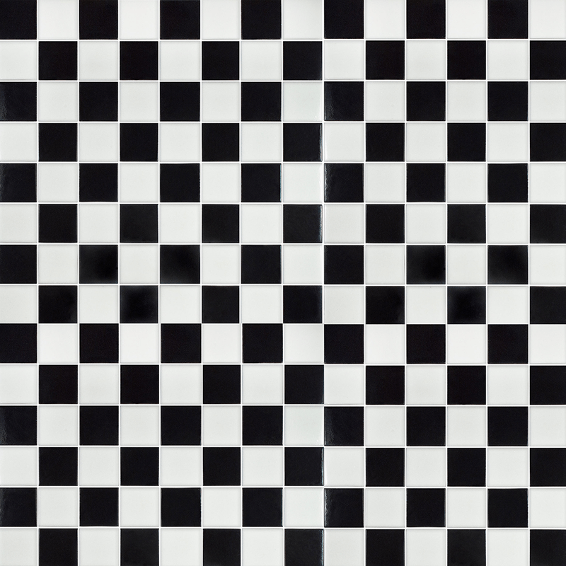 Mosaico-VIDREPUR-Colors---Mezclas-Damero--Liso-Blanco-Liso-Negro-