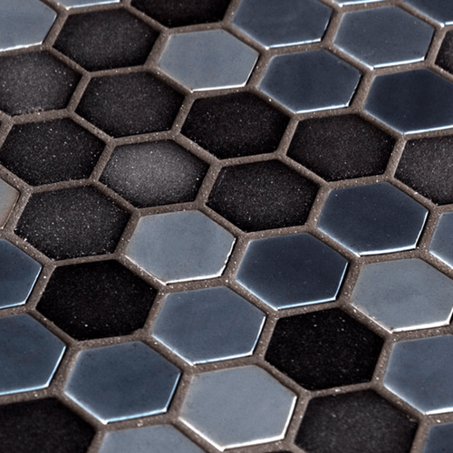 Mosaico Onix Hexagon Blends Opalo Black 29x30,1 cm