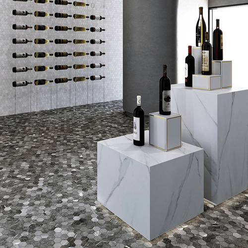 Mosaico Onix Hex XL Grafito MT 28,6x28,4 cm