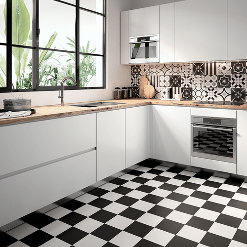 Porcelanato Patchwork Black&White Mix 20x20 cm