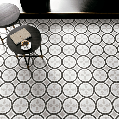 Porcelanato Patchwork Black&White 01 20x20 cm