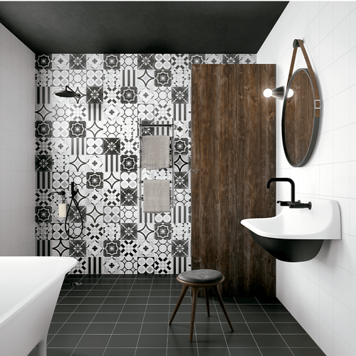 Porcelanato Patchwork Black&White Mix 20x20 cm