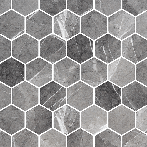Mosaico Onix Hex XL Grafito MT 28,6x28,4 cm