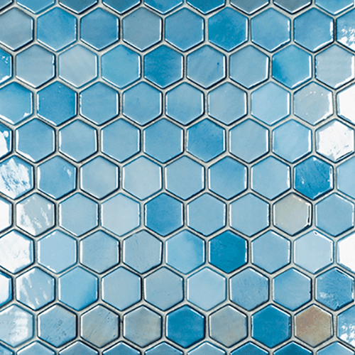 Mosaico Vidrepur Lux Dark Blue Hex BR 31,7x30x7 cm