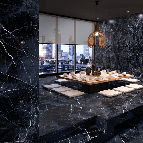 Porcelanato Tele di Marmo Revolution Calacatta Black 90x180 cm