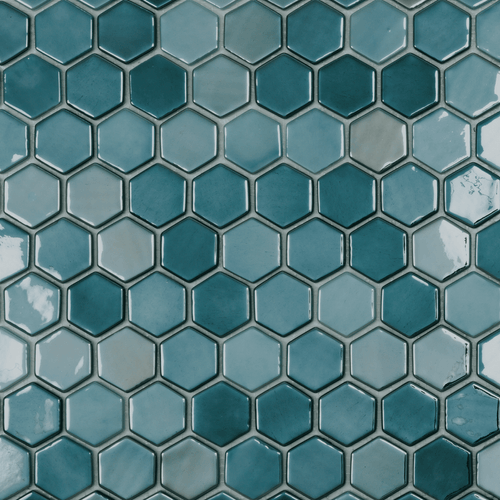 Mosaico VIDREPUR Lux Hex Green 31,7x30,7 cm