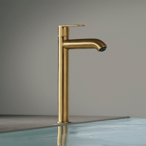 Grifo de Lavamanos Alto Oro Mate Paini Domus