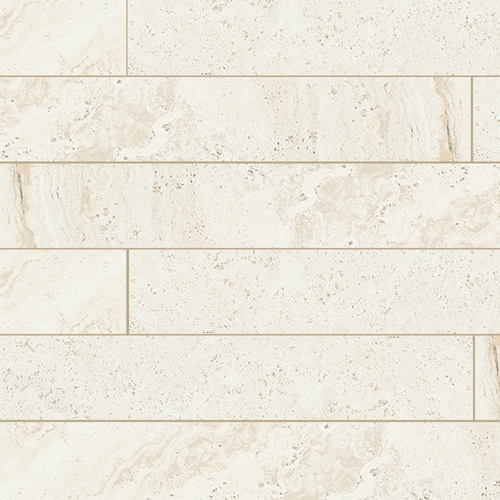 Porcelanato Unique Travertine White Minimal Nat. 7,5x60 cm RT