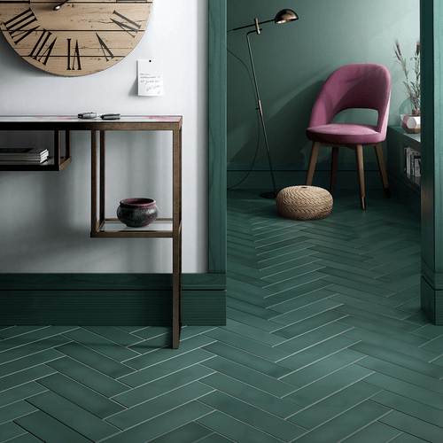 Porcelanato Stromboli Viridian Green 9,2 x 36,8 cm
