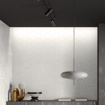 Porcelanato Sixty Esagona Talco Timbro 21x18,2 cm