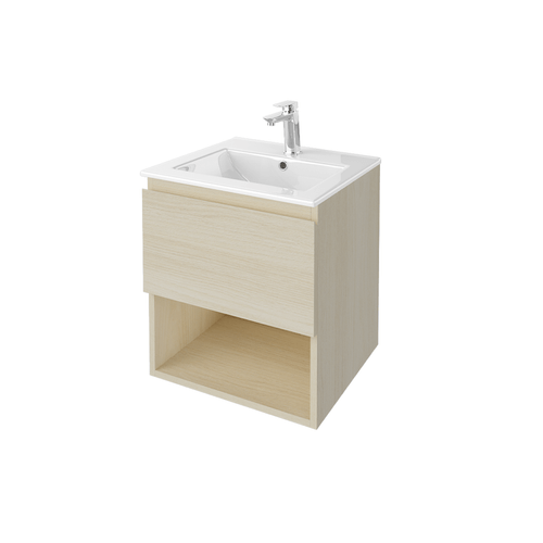 Mueble de baño New Chic Light Elm con cubierta de lavamanos 50cm Neubad