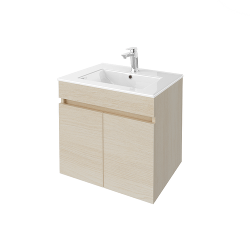 Mueble de baño Docce Light Elm con cubierta de lavamanos 60cm Neubad
