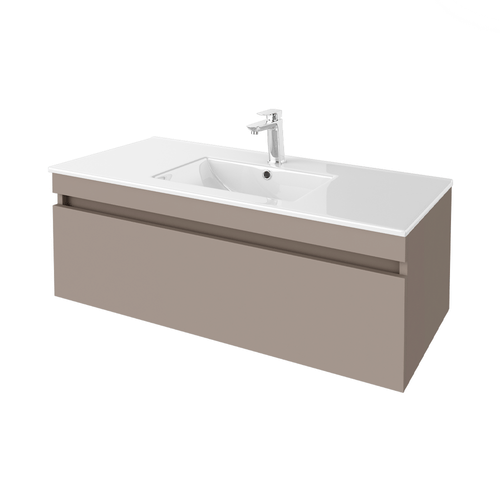 Mueble de baño Brio Light Coffee con cubierta de lavamanos 100cm Neubad