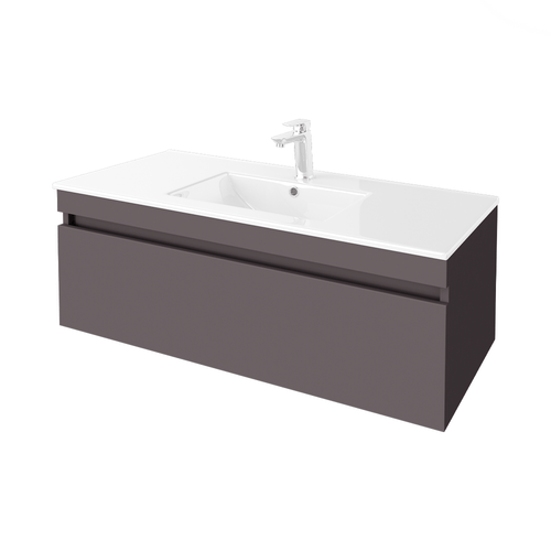 Mueble de baño Brio Matte Ash con cubierta de lavamanos 100cm Neubad
