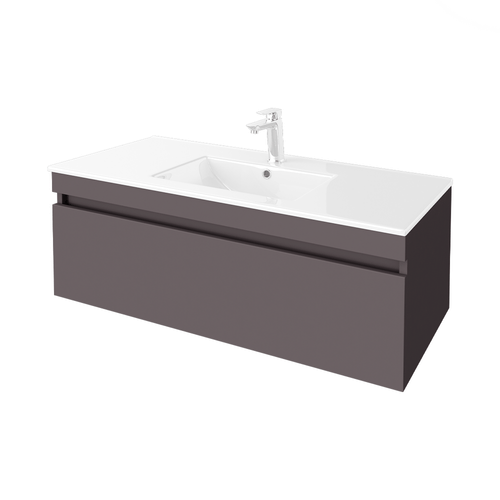 Mueble de baño Brio Mate Ash con cubierta de lavamanos 100cm Neubad