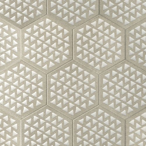 Porcelanato Terracreta Intarsio Argilla Esagono Mate 25x21,6 cm