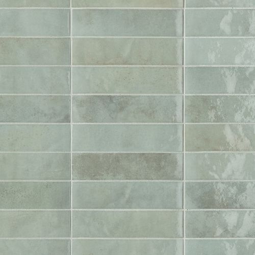 Porcelanato Miniature Soda Verde Perla Glossy 6x24 cm