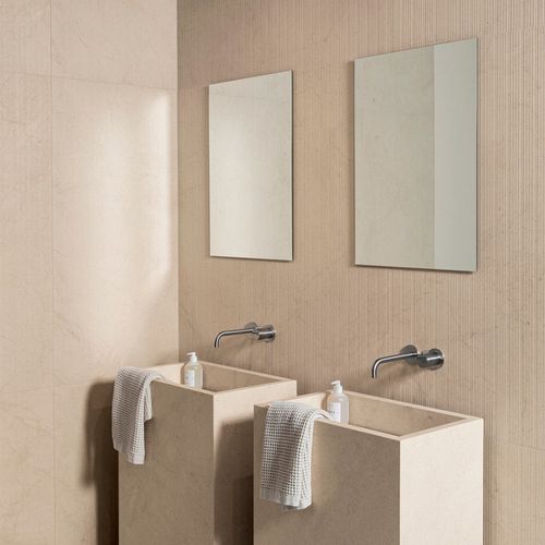 Porcelanato Biotech Crema Stone Canneté de 60x120 cm RT