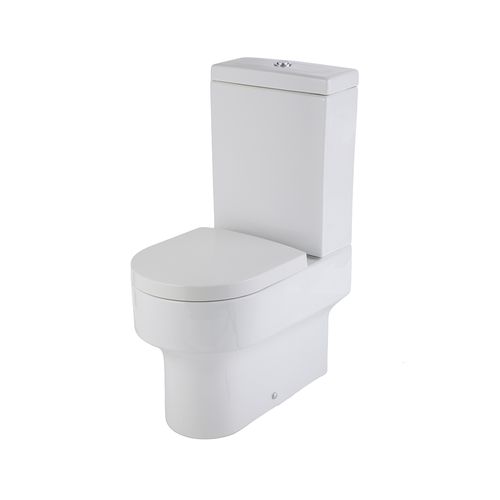 WC Blanco con Descarga a Muro y Asiento Thermodur