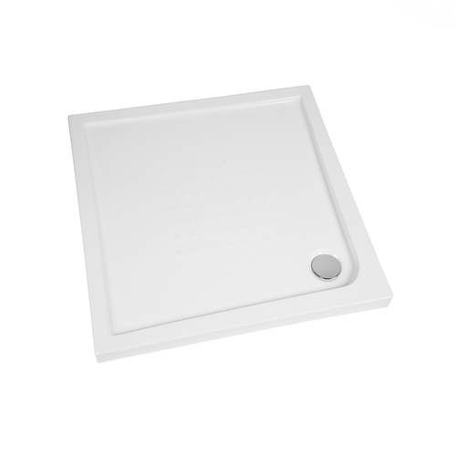Receptáculo de Acrílico Blanco y Set de Ducha con Barra