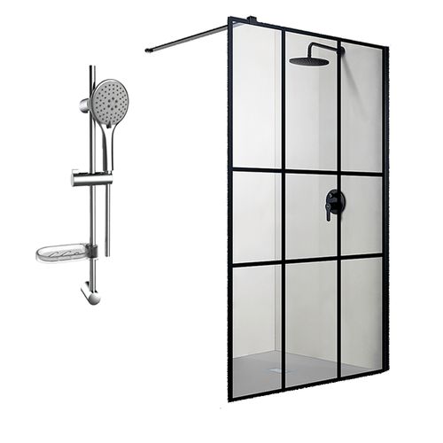 Kit Mampara de Ducha y Set de Ducha Paini