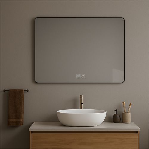 Espejo Neubad rectangular con luz Led 80x60cm