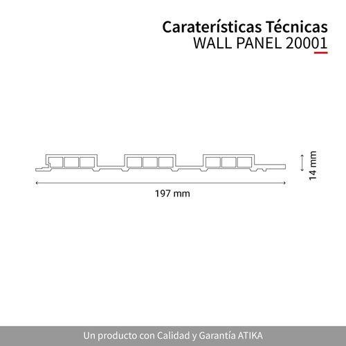 Wall Panel 20001 Grey 290x19,7x1,4 cm