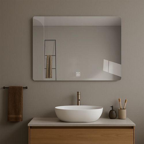 Espejo Neubad rectangular con luz Led 80x60cm