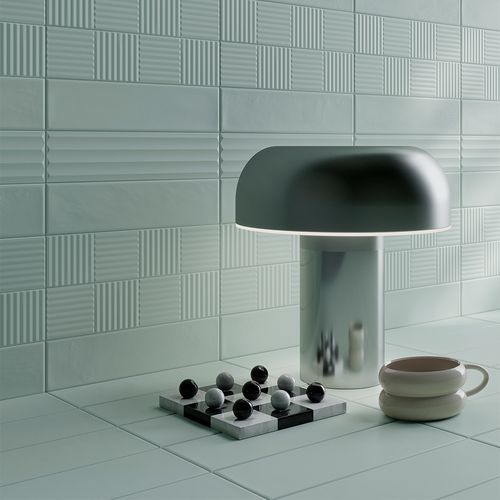Porcelanato Volume Light Blue 3D Pyramid MT 6x25 cm.