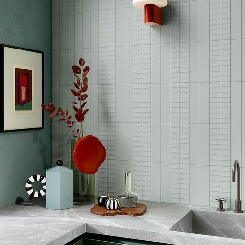 Porcelanato Volume Light blue MT 6x25 cm.