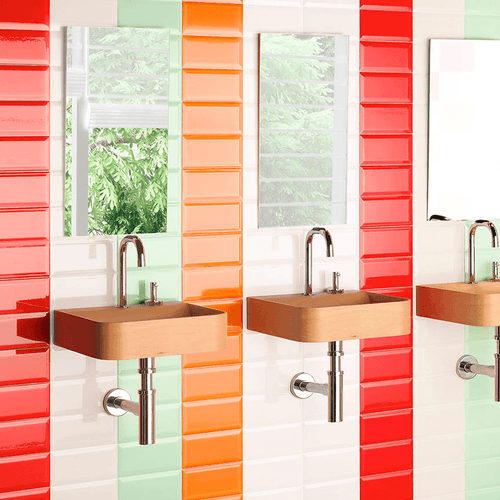 Cerámica Arquitectura Unicolor Naranja BX 10x20 cm