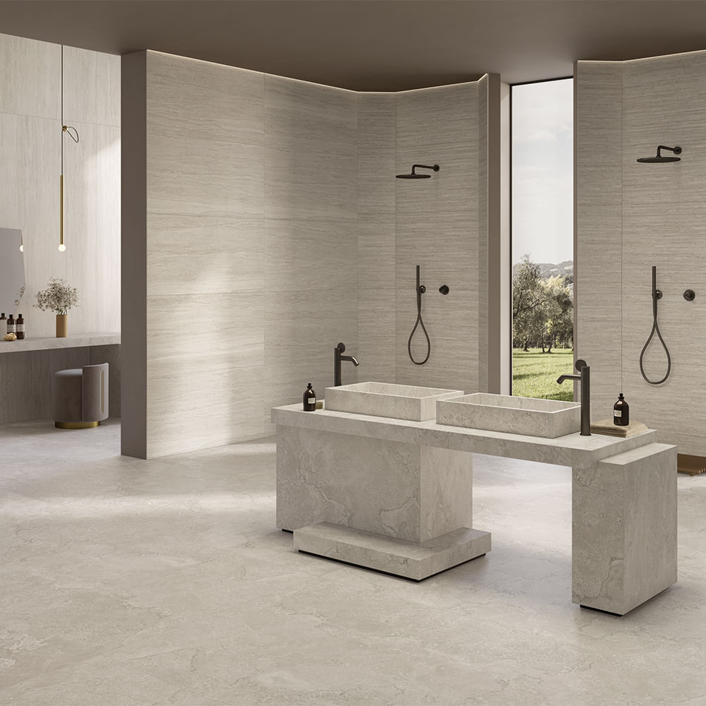Porcelanato Portland Stone Cross Cut Ash Nat. de 60x120 cm RT - Atika