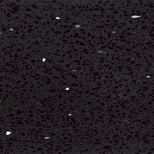 Cubierta de Cuarzo Kuartz Shiny Black Pulido