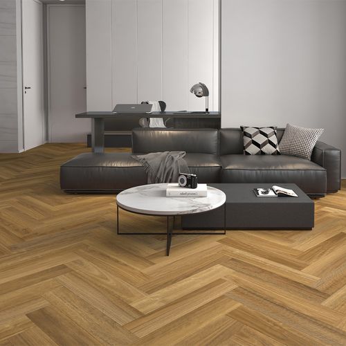 Piso Vinílico SPC Chevron Nut Lado B 625x125x6,5 mm