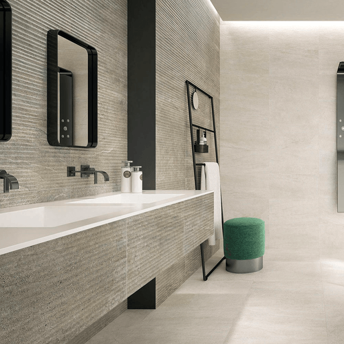 Porcelanato Aspen Grooves Snow 60x120 cm