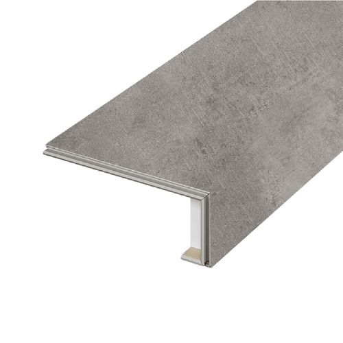 Nariz de Grada Recta SPC Concrete Grey 1220x115x38mm
