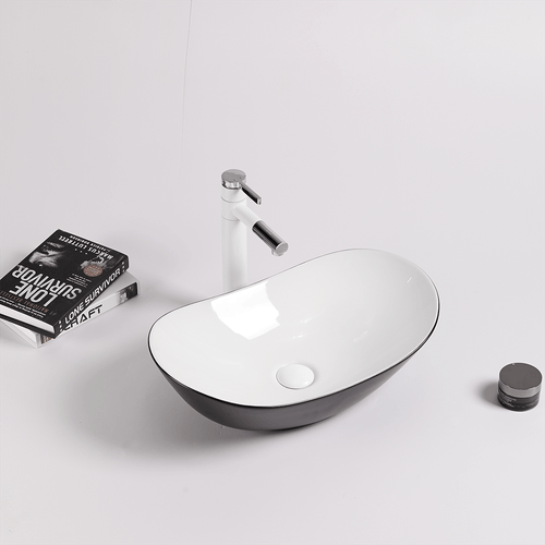 Lavamanos de Apoyo Negro/Blanco Mate Neubad