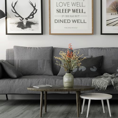 Piso Vinílico SPC Forest Gray 1220x180x5mm+1,5 mm