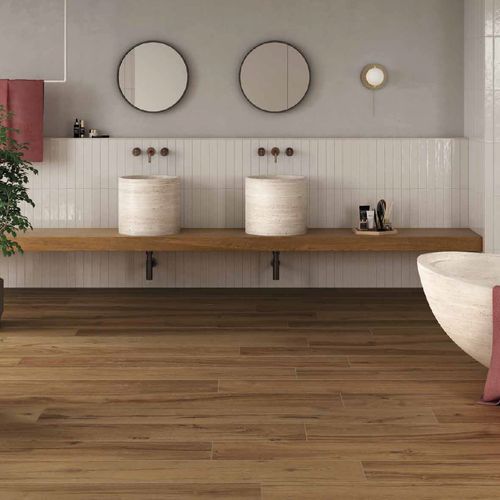 Porcelanato Daring Nut de 24x120 cm