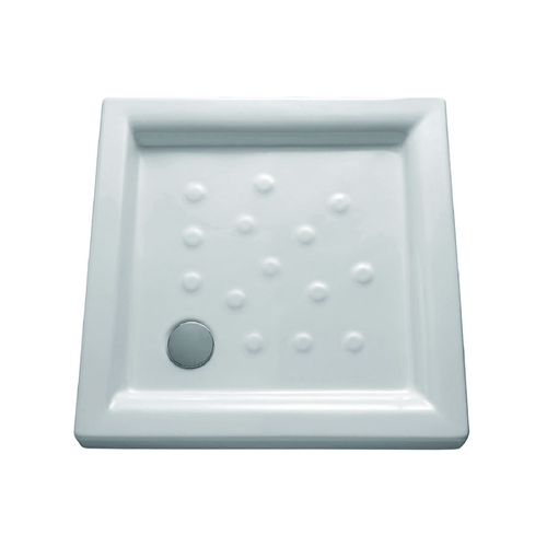 Receptáculo de Cerámica Blanca Gala Atlas de 700x700x80 mm