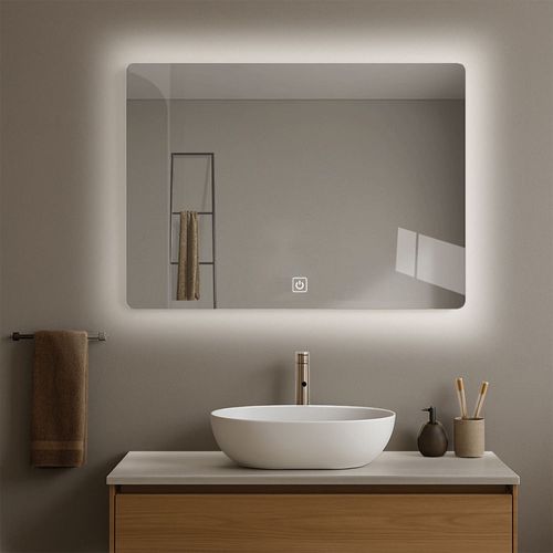 Espejo Neubad Rectangular con Sistema Antiempañante y Luz Led 80x60cm